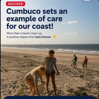 Beach clean-up in Cumbuco